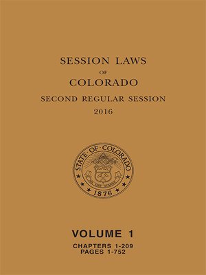 cover image of Colorado Session Laws